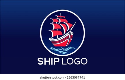 anchor logo, boat logo, vector, ship logo, symbol, logo, illustration, design, 