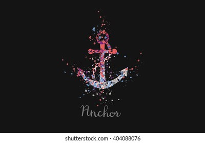 Anchor logo. Color logo. Company logo. Colorful anchor