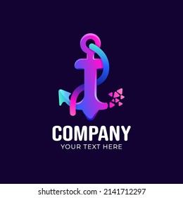 Anchor logo with colorful gradient style