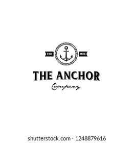 Anchor Logo Company Vintage Circle Rope Stock Vector (Royalty Free ...