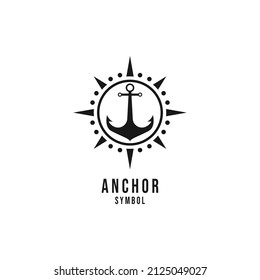 anchor logo with compass design