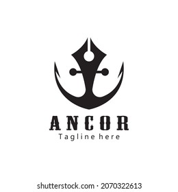 Design-Vorlage für das Anchor-Logo für kreative Illustrationen