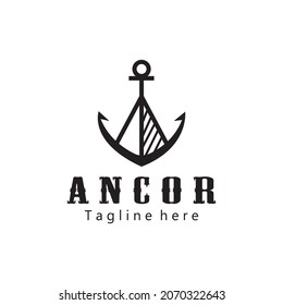Design-Vorlage für das Anchor-Logo für kreative Illustrationen