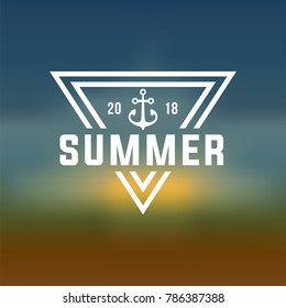 Anchor logo. Creative logo. Sea logo. Water logo