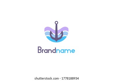 Anchor Logo Design Concept Template.