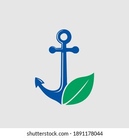 idea creativa de diseño de logotipo de anclaje
