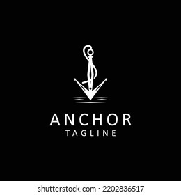 Anchor logo design icon tamplate