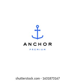 Anchor logo design icon vector illustration