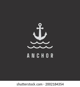 Anchor logo design inspiration vector template