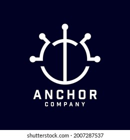 Anchor Logo Design, Marine Retro Emblems
