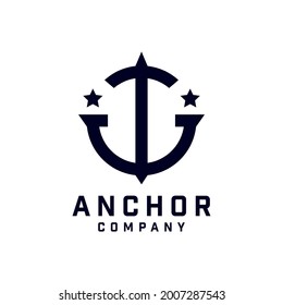 Anchor Logo Design, Marine Retro Emblems