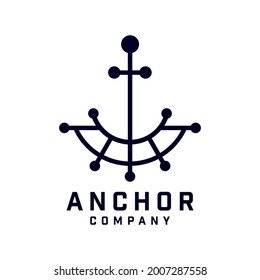 Anchor Logo Design, Marine Retro Emblems