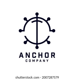 Anchor Logo Design, Marine Retro Emblems