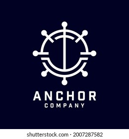 Anchor Logo Design, Marine Retro Emblems