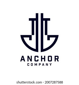 Anchor Logo Design, Marine Retro Emblems