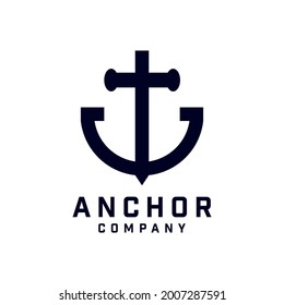 Anchor Logo Design, Marine Retro Emblems