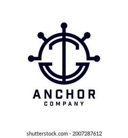 Anchor Logo Design, Marine Retro Emblems