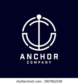 Anchor Logo Design, Marine Retro Emblems