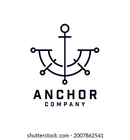 Anchor Logo Design, Marine Retro Emblems