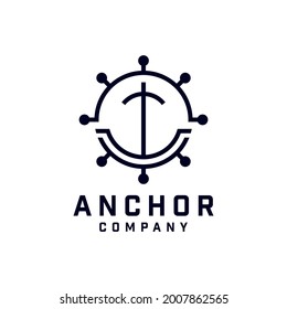 Anchor Logo Design, Marine Retro Emblems