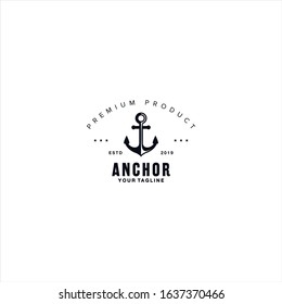 Anchor logo design template idea