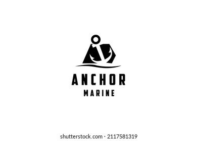 Anchor logo design vector illustration.