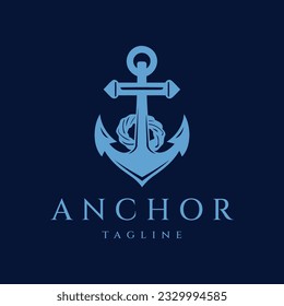 Anchor logo design vector illustration