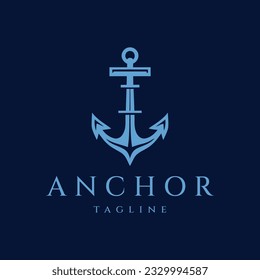 Anchor logo design vector illustration