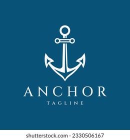 Anchor logo design vector illustration