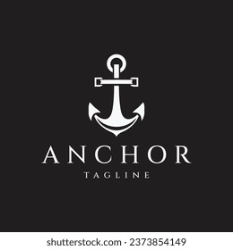 Anchor logo design vector illustration