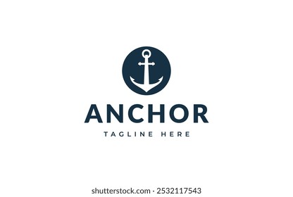 anchor logo design vector illustration