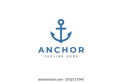 anchor logo design vector illustration