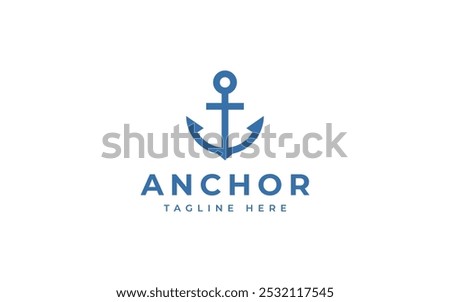 anchor logo design vector illustration
