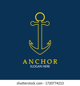 Anchor Logo Design Vector. Symbol of maritime icon or ocean business