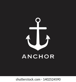 Anchor logo design vector template