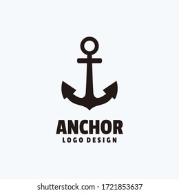 Anchor logo design vector template