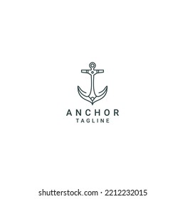 Anchor Logo Desing Icon Vector