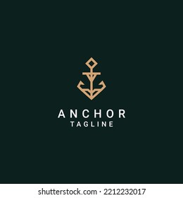 Anchor Logo Desing Icon Vector