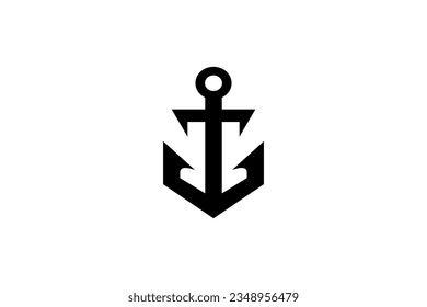 Anchor logo in flat style