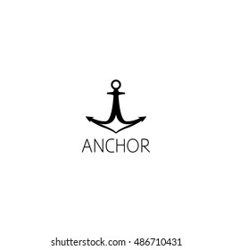 anchor logo graphic design concept. Editable anchor element, can be used as logotype, icon, template in web and print 