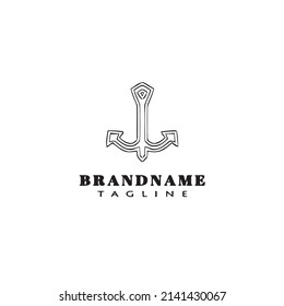 icono de logotipo de anclaje lindo plantilla vectorial moderna