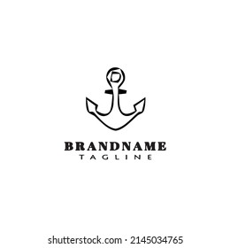 icono de logotipo de anclaje lindo plantilla vectorial moderna