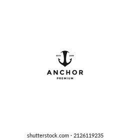 Anchor logo icon design template