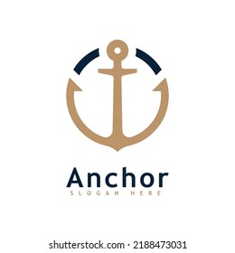 Anchor logo icon design template