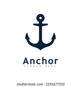 Plantilla de diseño de iconos de logotipo de anclaje