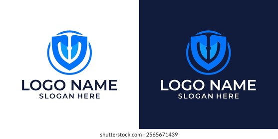 Anchor logo icon design template. Business symbols or signs. A luxurious logotype with anchor shield. Vector illustration.