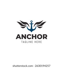 Anchor logo icon design template. Simple anchor logo.