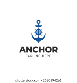 Anchor logo icon design template. Simple anchor logo.