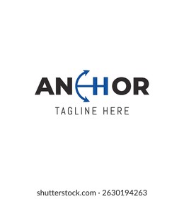 Anchor logo icon design template. Simple anchor logo.