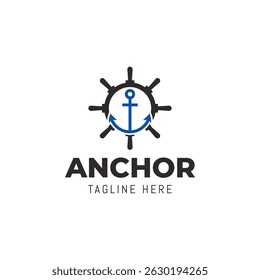 Anchor logo icon design template. Simple anchor logo.